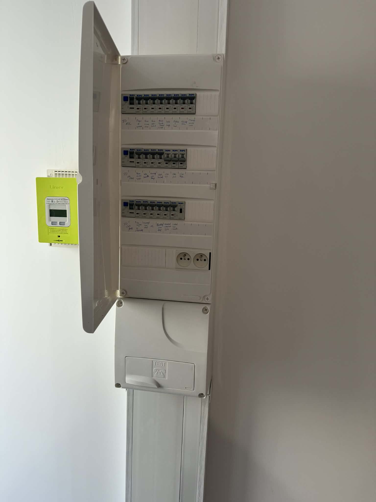 Tableau électrique 3 rangées avec Linky — Occi'Volt